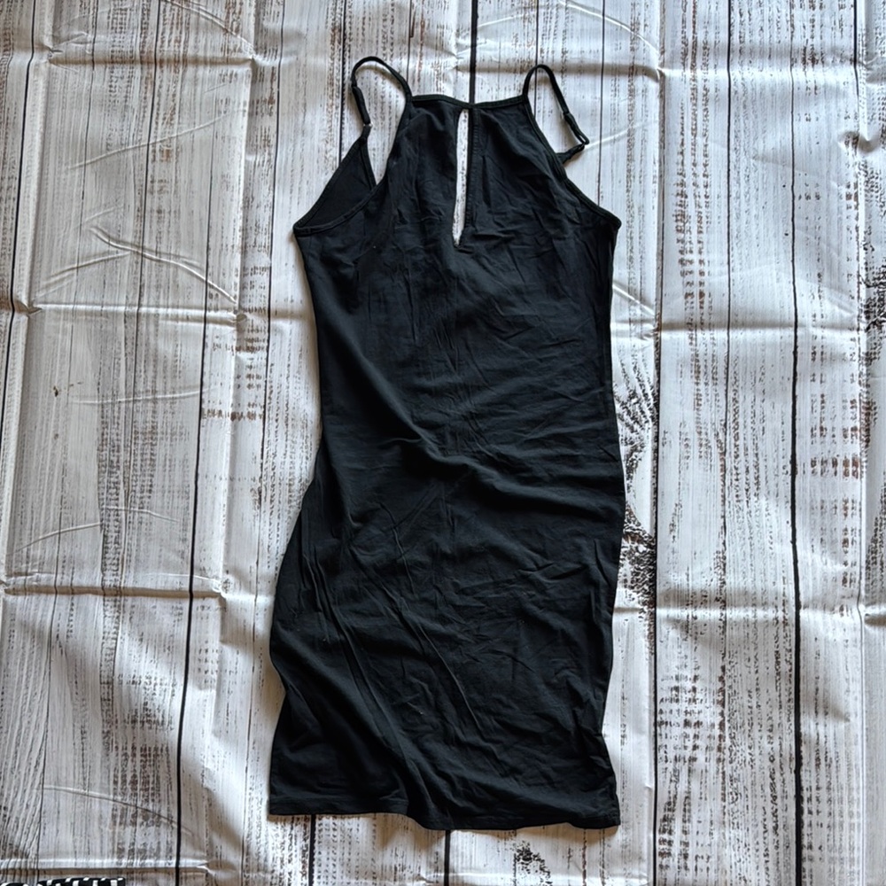 Black Sleeveless Halter Bodycon Mini Dress